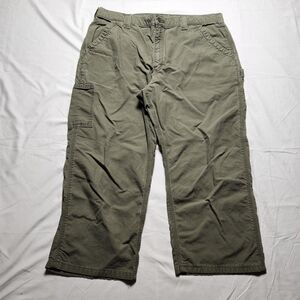 Carhartt Mens Measures 38x23.5 Dungaree Fit Cargo Pants Green High Rise
